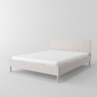 Čalúnená posteľ s čelom s gombíkami - 10815