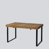 Rozkladací dubový stôl MOSAIC na oceľových podnožiach - 12074