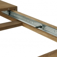 Rozkladací dubový stôl MOSAIC na oceľových podnožiach - 12080
