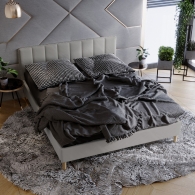 Čalouněná postel slim s vertikálním prošíváním - 32