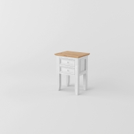 Dřevěný noční stolek ATTICA s dubovou deskou, vysoký - 1