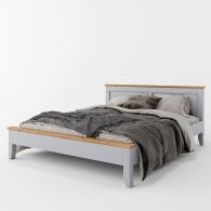 Drevená posteľ ATTICA s dodatkami z dubového dreva - 17754
