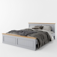 Dřevěná postel ATTICA s dolním čelem - 2