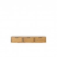 Závesná dubová skrinka SKY s tromi zásuvkami - 22755