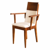 Čalúnená dubová stolička s opierkami - 23290