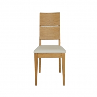 Dubová stolička COMO s čalúneným sedadlom - 23315