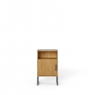 Dubový loftový noční stolek STEEL se skříňkou - 2