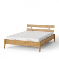 Dubová posteľ s lištovým čelom - 24413
