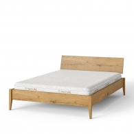 Dubová posteľ s jednoduchým čelom - 24419