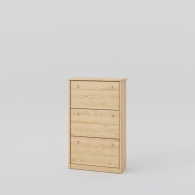 Dřevěný botník BASIC se třemi skříňkami - 1