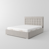Čalúnená posteľ so štvorcovým prešívaním - 5490