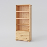 Dřevěná knihovna BASIC se dvěma zásuvkami - 1