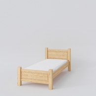 Dřevěná postel BASIC s rovným čelem - 1