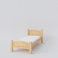 Drevená posteľ BASIC s oblým čelom - 881