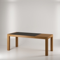Dubový stôl s kamennou doskou - 9037
